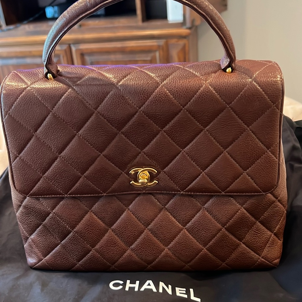 Gorgeous vintage Chanel top handle kelly bag